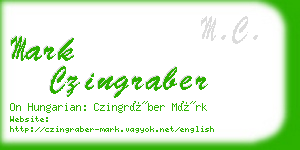 mark czingraber business card